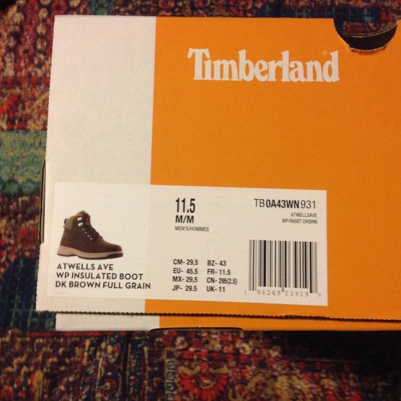 Timberland Men\'s Atwells Ave Dark Brown Leather WP Boots - 11.5M - New  in Box main image 7